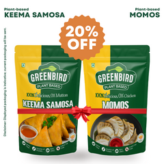 Plant based Keema Samosa/Momos -  Snack Attack Combo  (500g each)